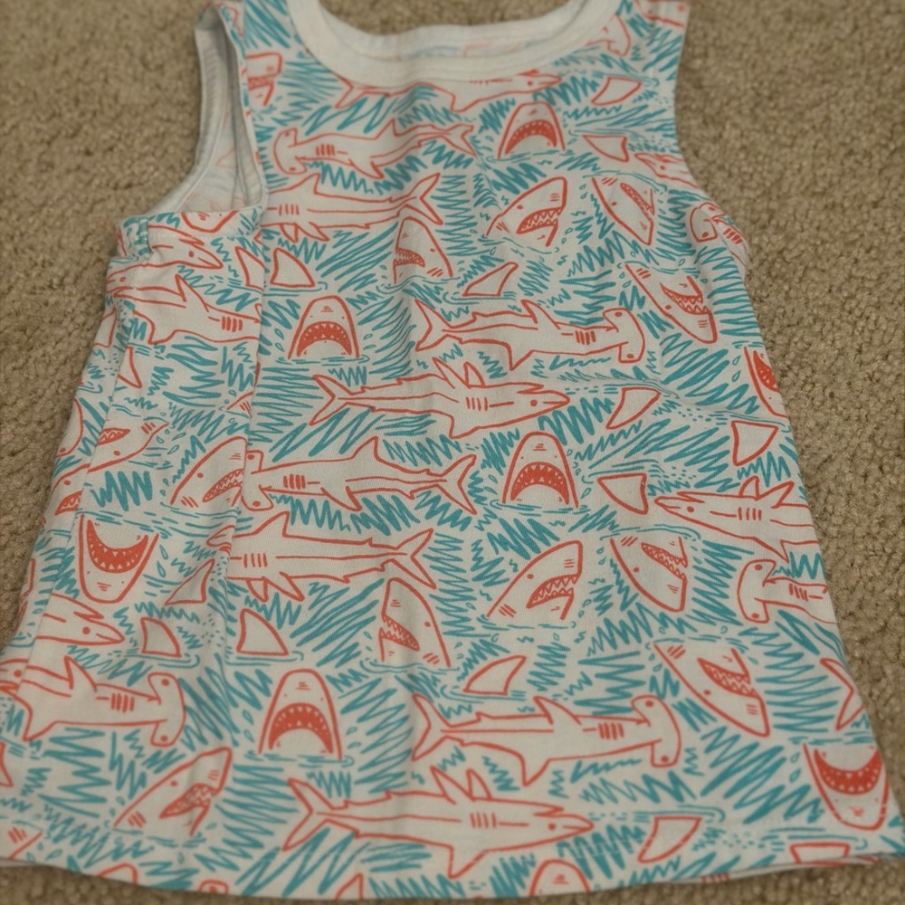 Cat & Jack Red and Blue Shark Tank Top